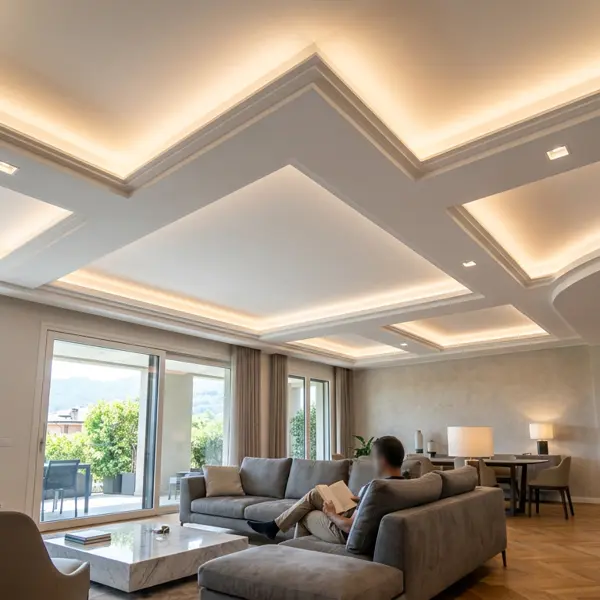 Controsoffitto multilivello con illuminazione LED