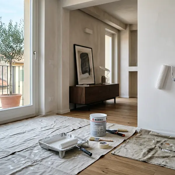 Imbiancatura di interni con finitura opaca